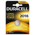 Batteria Duracell Litio Dioxide a Bottone 3V DL2016/CR2016, Blister da 1 Pz