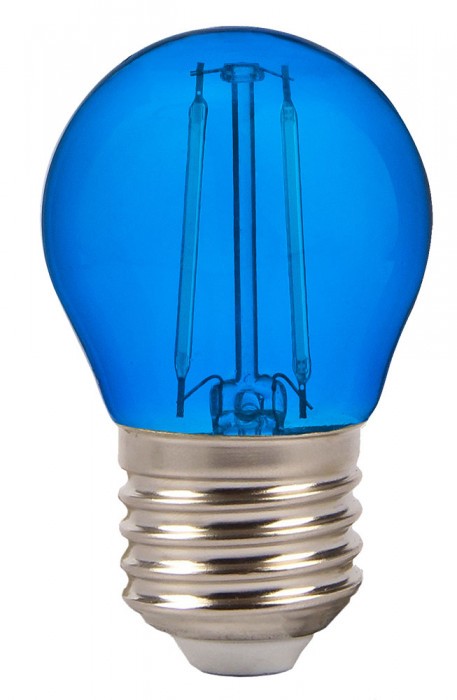 Lampadine LED colore BLU - 2W Filamento BULBO E27 G45 - Luminariaitalia