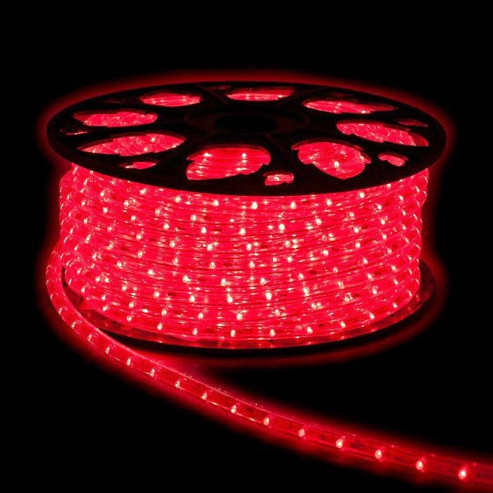 Tubo led natalizio bobina 100 mt da esterno Rosso - Luminariaitalia