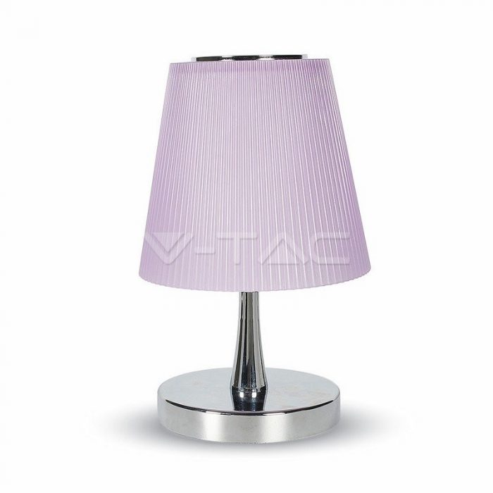 Lampada da tavolo LED Luce caldo naturale dimmerabile Base cromata di colore VIOLA