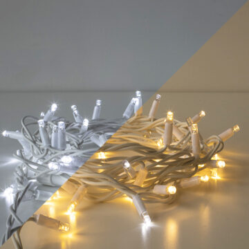 Catena LED Bicolor Flashing 5m 60LED Cavo Bianco