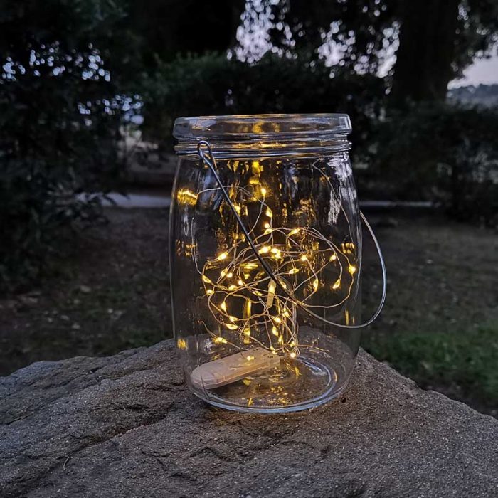 Barattolo in vetro con micro led