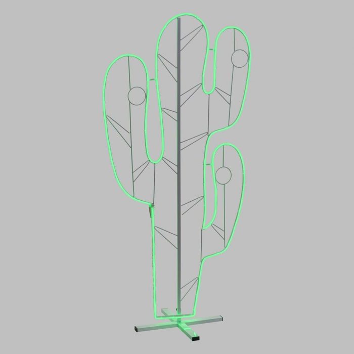 Cactus Neon Bifacciale H120 LED luce Verde - immagine 2