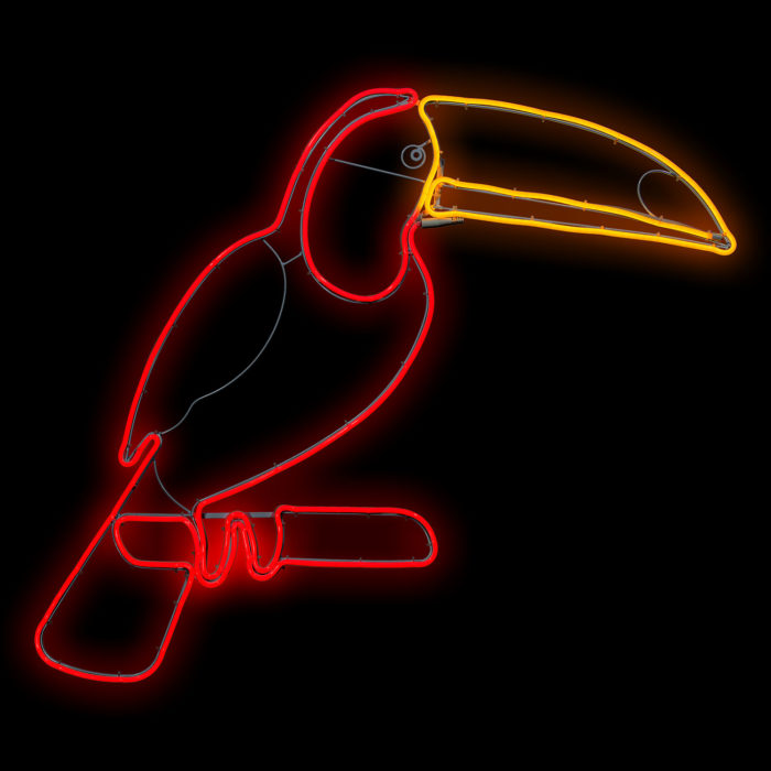 Tucano Neon Bifacciale Rosso ed arancione fisso 95XH90cm - immagine 2