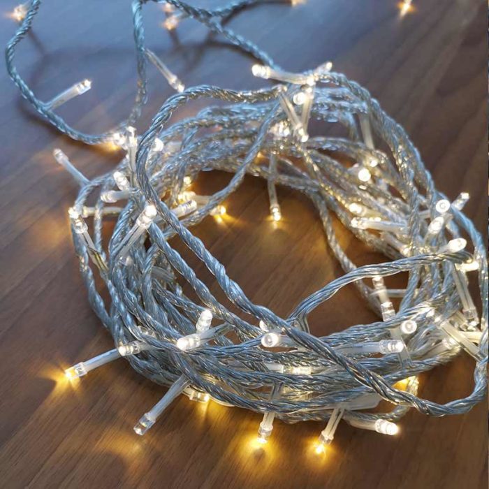 Catena Luminosa 100 LED Bianco Caldo 30V Multifunzione 10 m - immagine 2