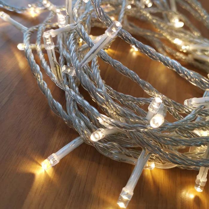 Catena Luminosa 100 LED Bianco Caldo 30V Multifunzione 10 m - immagine 3