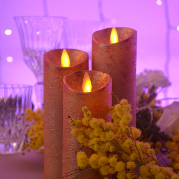 Set 3 Candele Rame