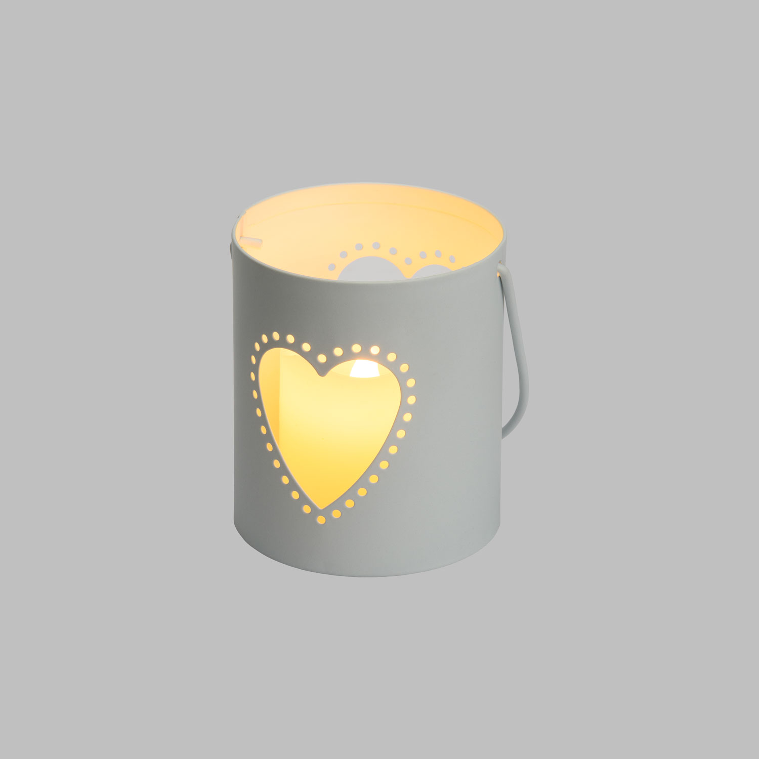 Minilove - Secchiello con Candela a LED Bianco Caldo, H 9cm - immagine 2