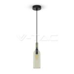 PROMO - Lampadario LED a Bottiglia in Vetro con Portalampada E14 (Max 60W) Colore Trasparente