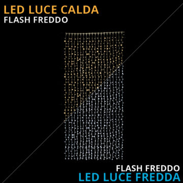 Tenda LED 2x5 m Bicolor con Flash