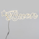 Scritta Buon Neon bifacciale