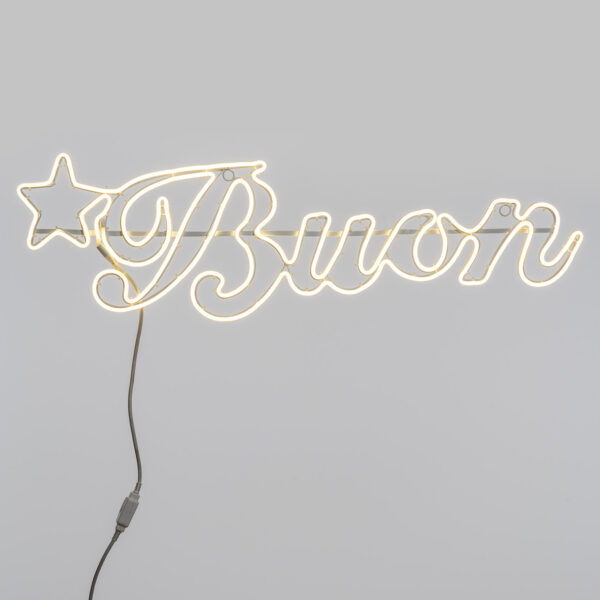 Scritta Buon Neon bifacciale