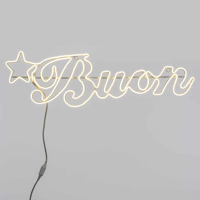 Scritta Buon Neon bifacciale