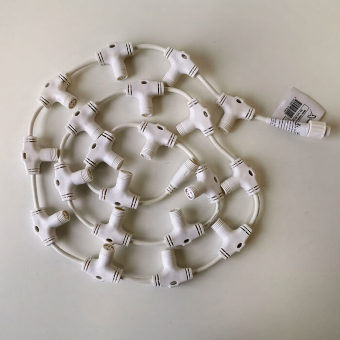 Accessorio Multiconnettore Largo 2 m con 20 Prese SLX, Cavo Bianco