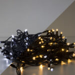 Catena LED Bicolor Flashing 10m 120LED Cavo Nero