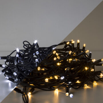 Catena LED Bicolor Flashing 10m 120LED Cavo Nero