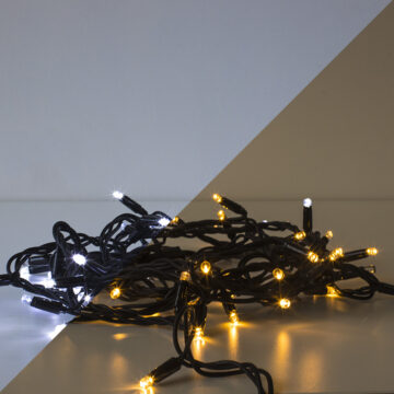 Catena LED Bicolor Flashing 5m 50LED Cavo Nero - 24V