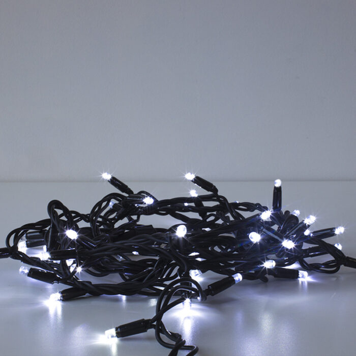 Catena LED Bicolor Flashing 5m 50LED Cavo Nero - 24V - immagine 2