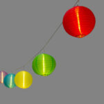 Catena 10 Lanterne Multicolor Luminose 24V