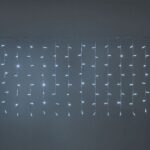 Tenda 3xH0.5 Mt. 120 LED Luce Bianco Freddo Cavo trasparente 24V senza trasformatore