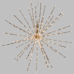 Ramo Argentato Luminoso Twig Ball con 280 FlashLED Bianco Caldo con Effetto Diamond Flashing, 100 cm, Alimentazione a 24V
