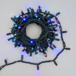 Catena luminosa professionale 120 LED RGB MultiFlash 10m cavo verde