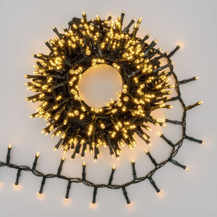 Catena Smart Connect con 500 LED Bianco Caldo cavo verde 10 m