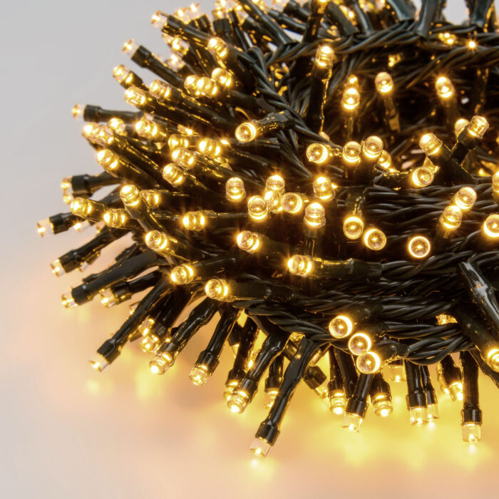 Catena Smart Connect con 500 LED Bianco Caldo cavo verde 10 m - immagine 2