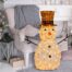 Stylish Christmas interior with a soft gray armchair. Comfort ho