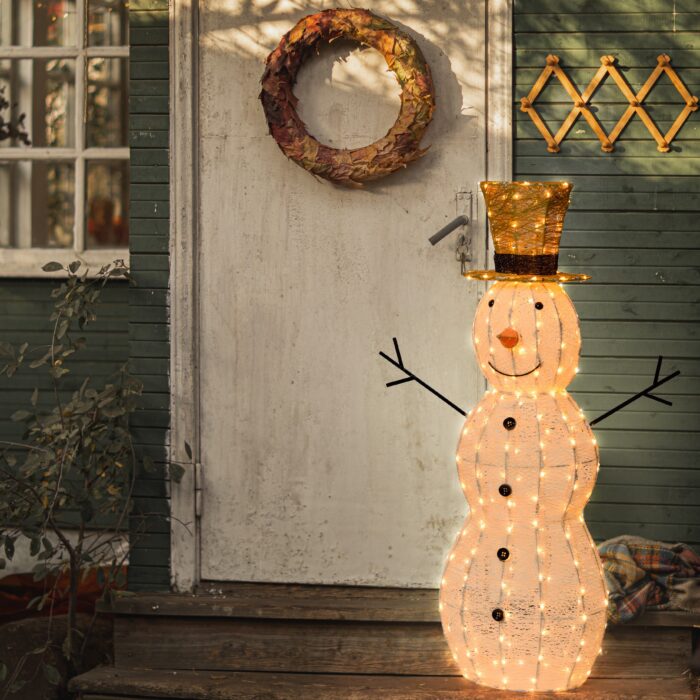Pupazzo di Neve 3D H120cm 260 LED Serie LHC