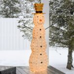Pupazzo di Neve 3D H150cm 360 LED Serie LHC