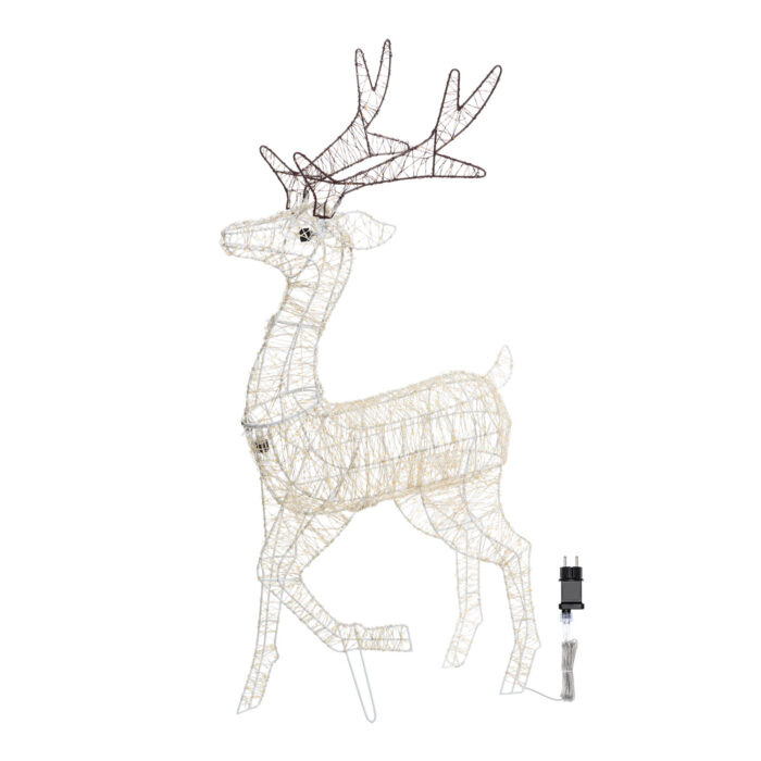 Renna 3D con zampa alzata H105cm 3200 MicroLED - immagine 2