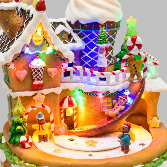 Villaggio Marzapane con personaggi rotanti H21cm - immagine 4