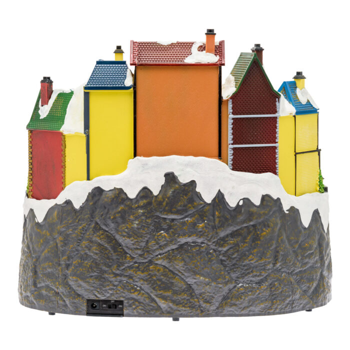 Villaggio natalizio con trenino e albero rotante 41xH38cm - immagine 4