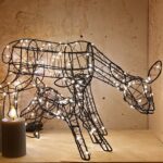 Renna + Cucciolo 3D BWM Marrone 150 MicroLED