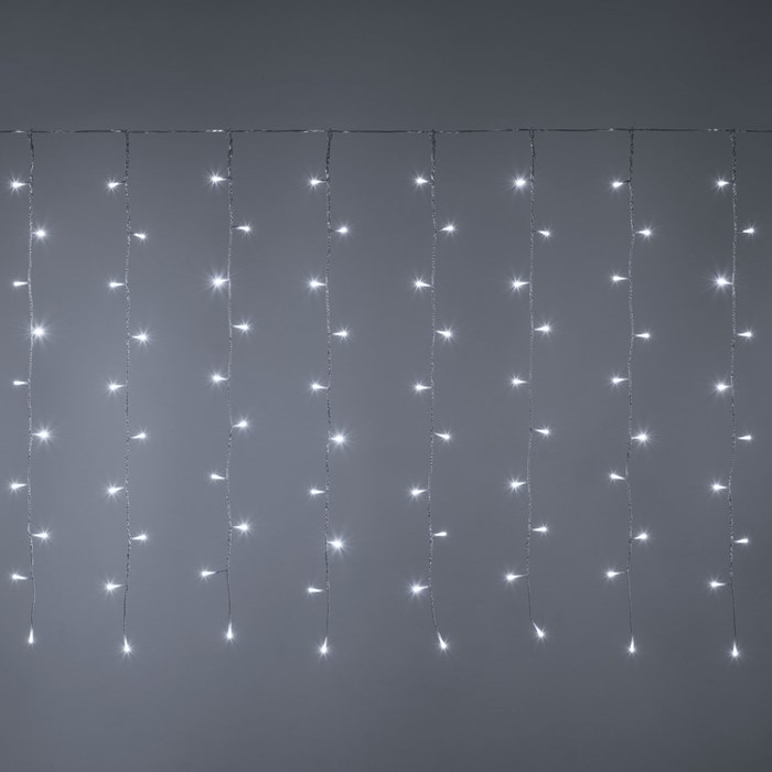Tenda 120 LED Effetto Snowfall Light 200xH100cm Bianco Freddo - immagine 2