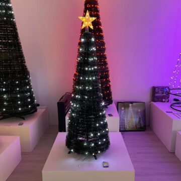 Albero Conico CNP Pvc Verde H150cm GOCCE di Luce LED bianco caldo/freddo