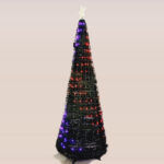 Albero Conico CNP Pvc Verde H210cm GOCCE di Luce LED Multi RGB