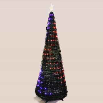 Albero Conico CNP Pvc Verde H210cm GOCCE di Luce LED Multi RGB